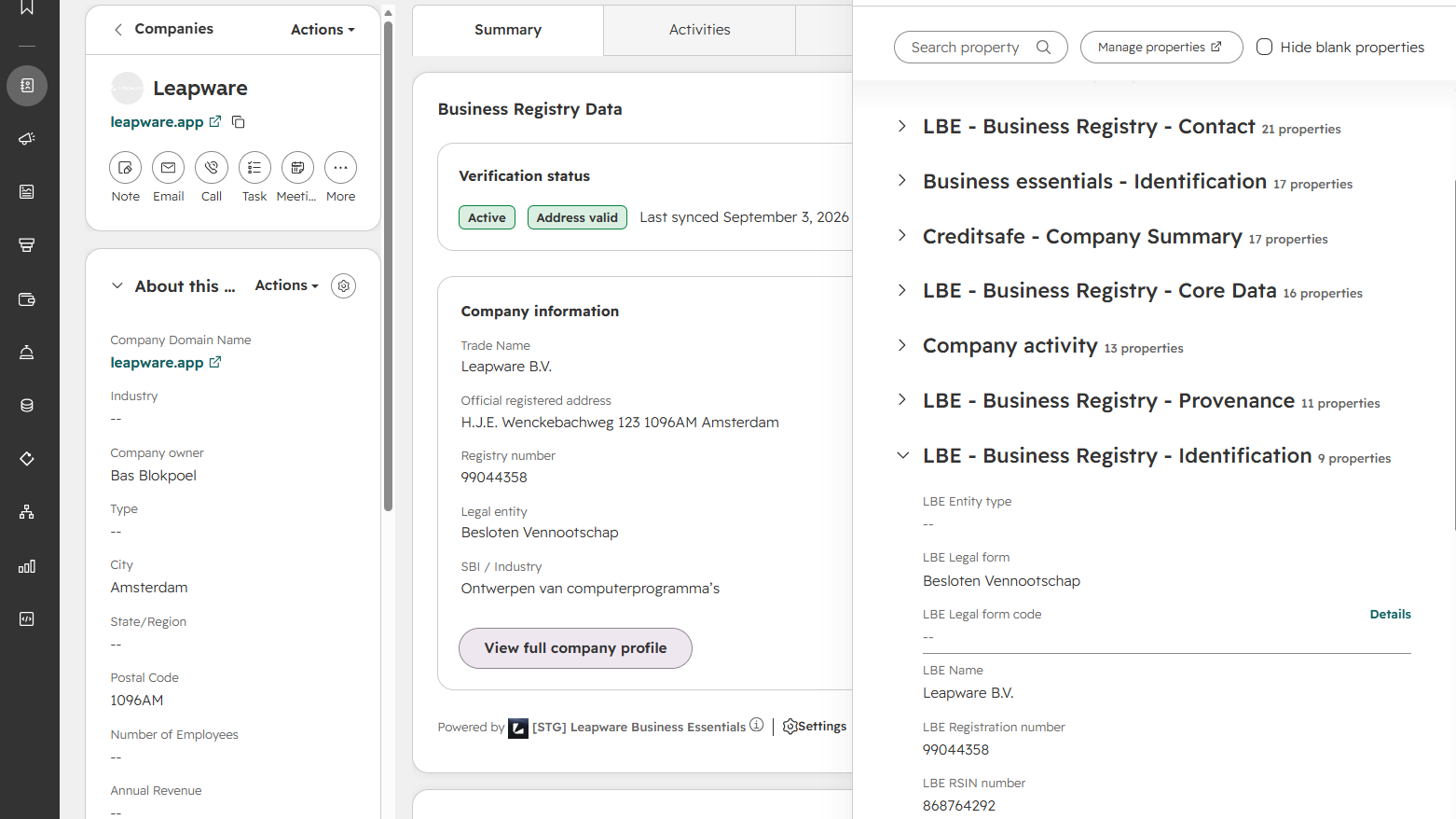 LBE Custom properties